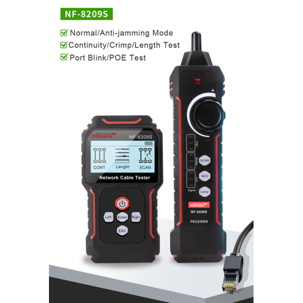 Alternative view of NOYAFA tester καλωδίων δικτύου NF-8209S για RJ45 PoE