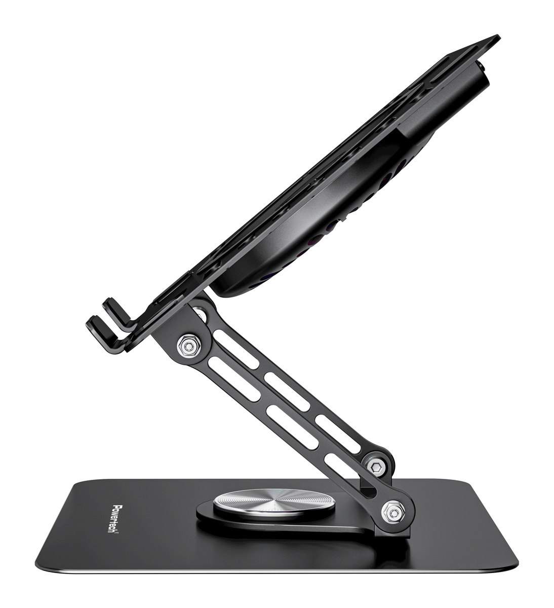 POWERTECH βάση & ψύξη laptop PT-1630 έως 17", 110mm LED fan, μεταλλική, μαύρη - Image 5