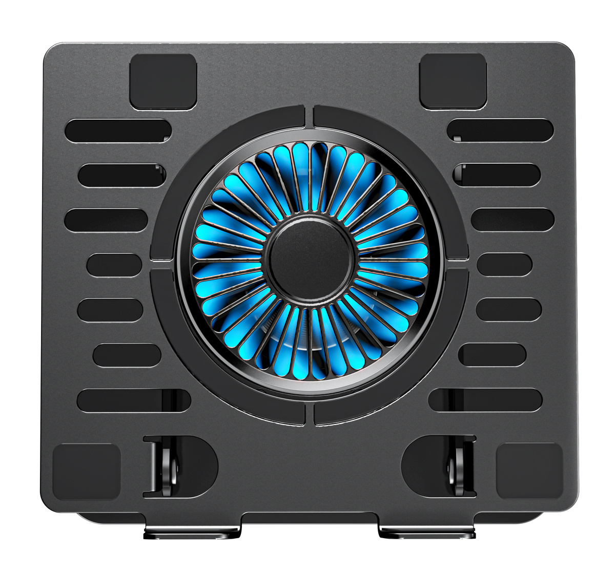 POWERTECH βάση & ψύξη laptop PT-1630 έως 17", 110mm LED fan, μεταλλική, μαύρη - Image 7
