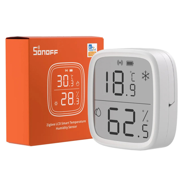 Alternative view of SONOFF smart θερμόμετρο & υγρασιόμετρο SNZB-02D, LCD, ZigBee