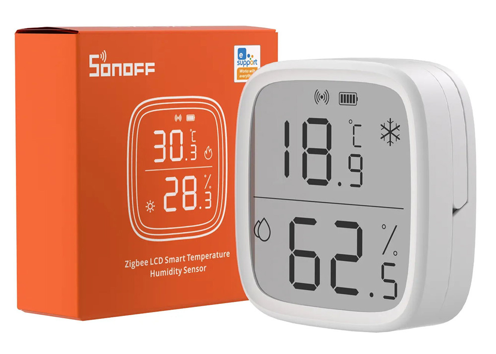 SONOFF smart θερμόμετρο & υγρασιόμετρο SNZB-02D, LCD, ZigBee - Image 2