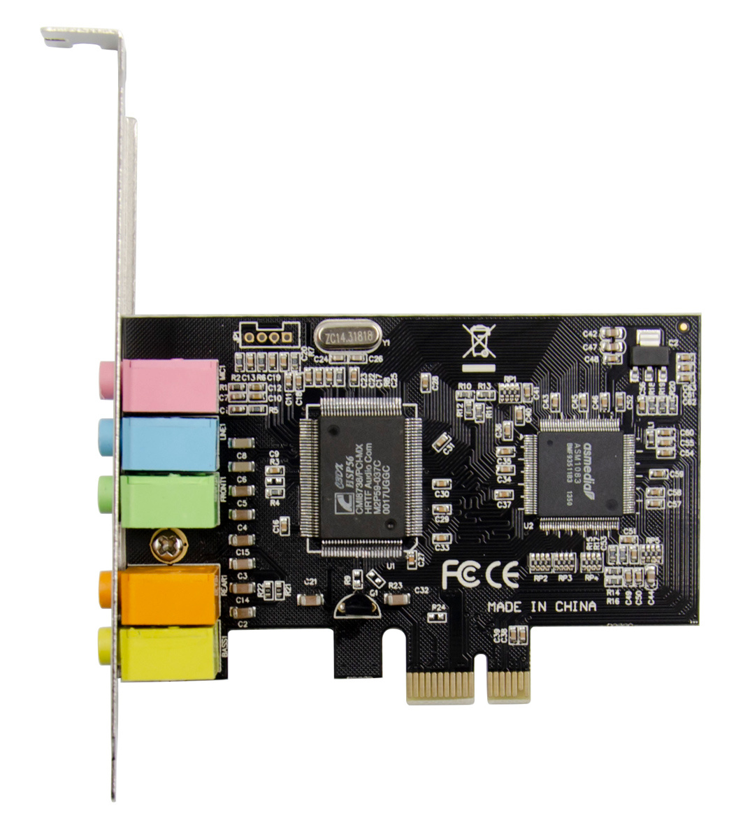 POWERTECH κάρτα επέκτασης ήχου PCIe σε 2x channel audio ST13, CMI8738 + ASM1083 - Image 3