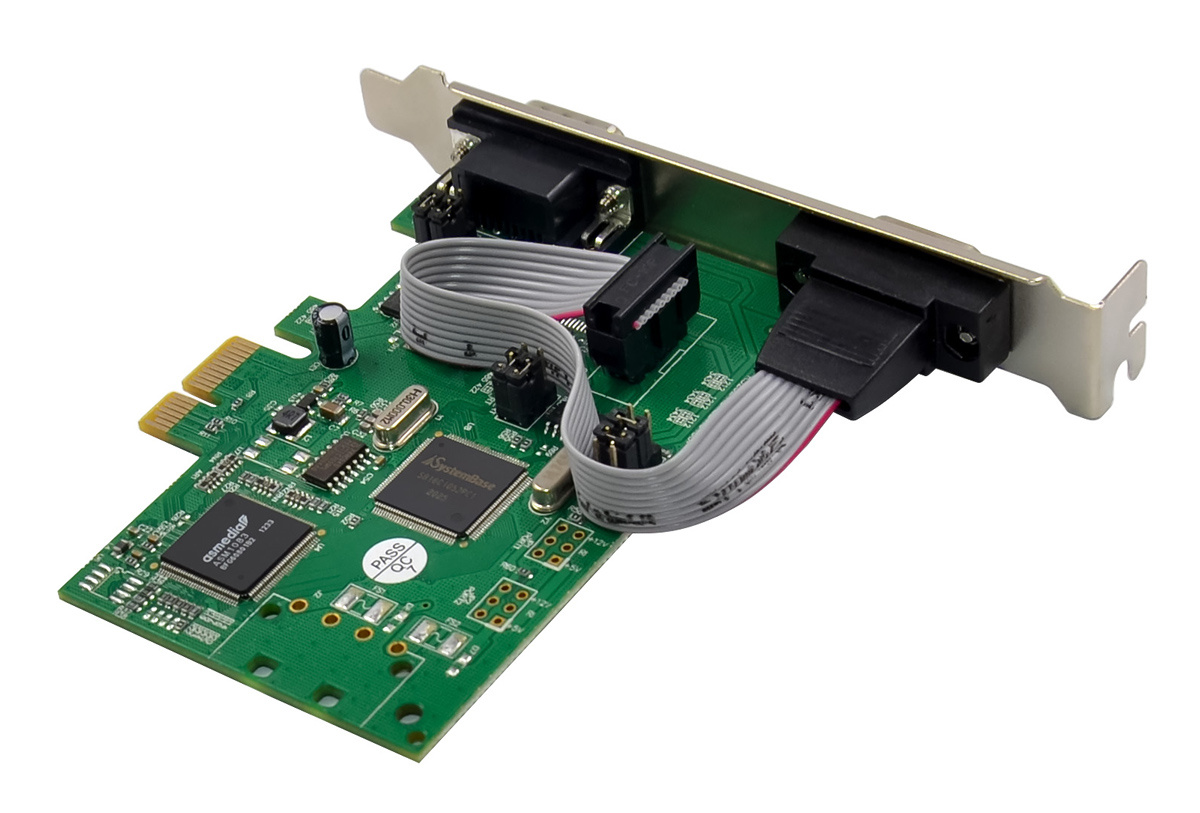 POWERTECH κάρτα επέκτασης PCIe σε 2x serial ST349, 921.6Kbps, SB16C1052PCI - Image 2