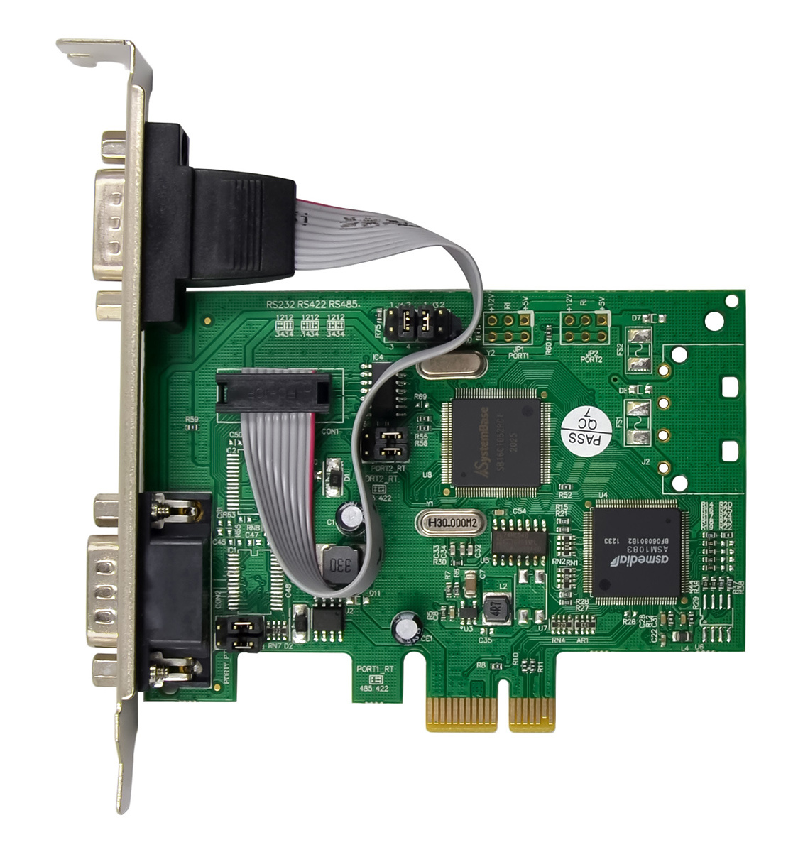 POWERTECH κάρτα επέκτασης PCIe σε 2x serial ST349, 921.6Kbps, SB16C1052PCI - Image 3