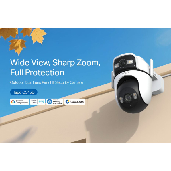 Alternative view of TP-LINK smart κάμερα Tapo C545D, dual lens, 2K/3MP, WiFi, PTZ, IP66, V1.0