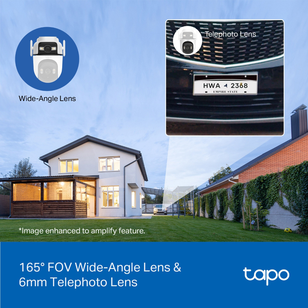 TP-LINK smart κάμερα Tapo C545D, dual lens, 2K/3MP, WiFi, PTZ, IP66, V1.0 - Image 7