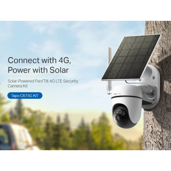 Alternative view of TP-LINK smart ηλιακή κάμερα Tapo C615G KIT, 2K/3MP, 4G, IP65, V1.0