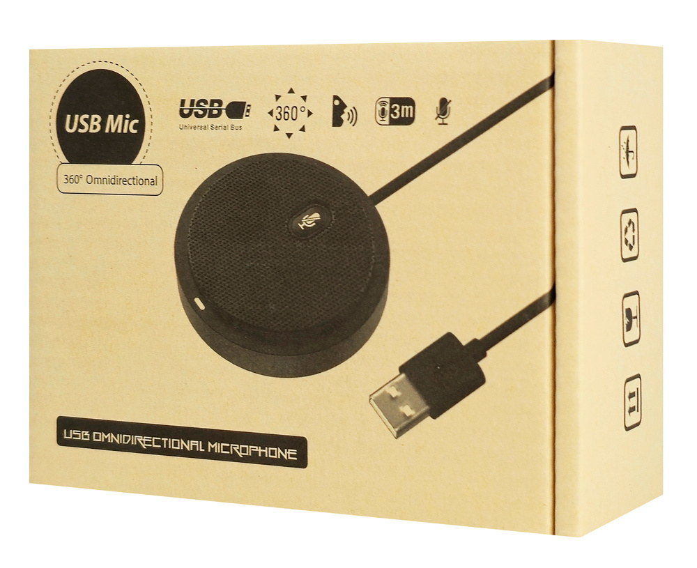 CMTECK επιτραπέζιο μικρόφωνο UM02, omnidirectional, USB, μαύρο - Image 5