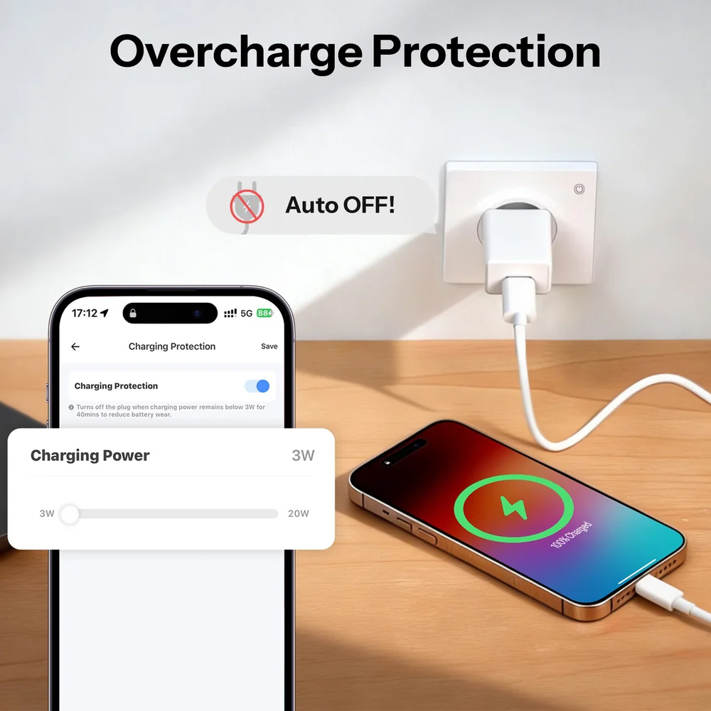 SONOFF smart επιτοίχια πρίζα ρεύματος WS01TPF-E, WiFi, Matter, 16A/4000W, λευκή - Image 5
