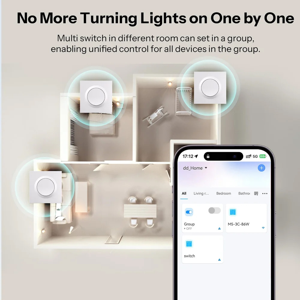 SONOFF smart επιτοίχιος διακόπτης Orb-ZBW1L, μονός, ZigBee 3.0, 6A, λευκός - Image 4
