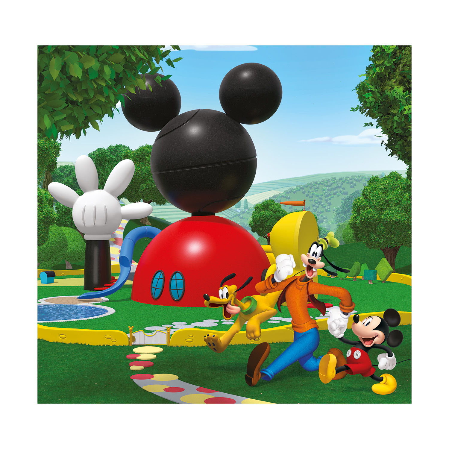 Clementoni Παιδικό Παζλ Super Color Disney Mickey Mouse Club House 3x48 τμχ - Image 5
