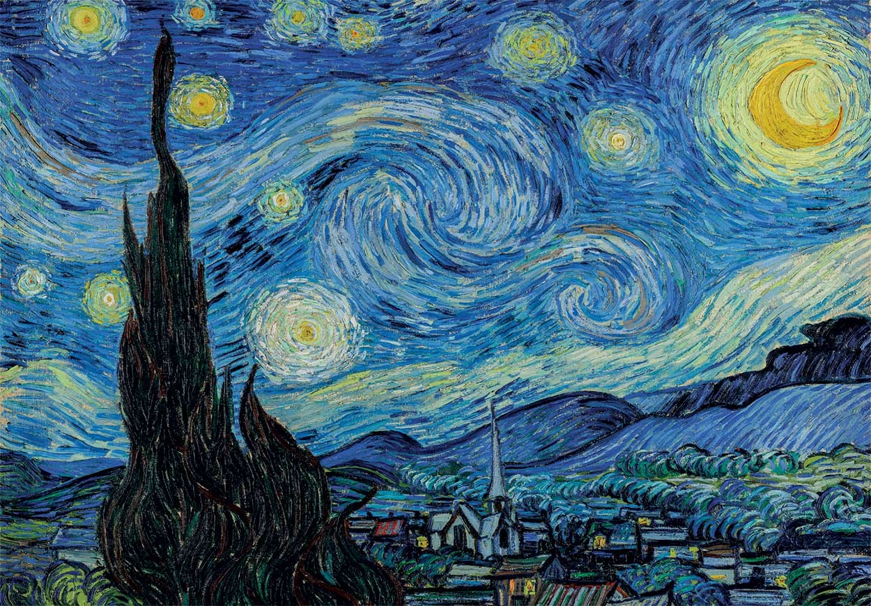 Clementoni Παζλ Museum Collection Van Gogh: Έναστρη Νύχτα 1000 τμχ - Compact Box - Image 2