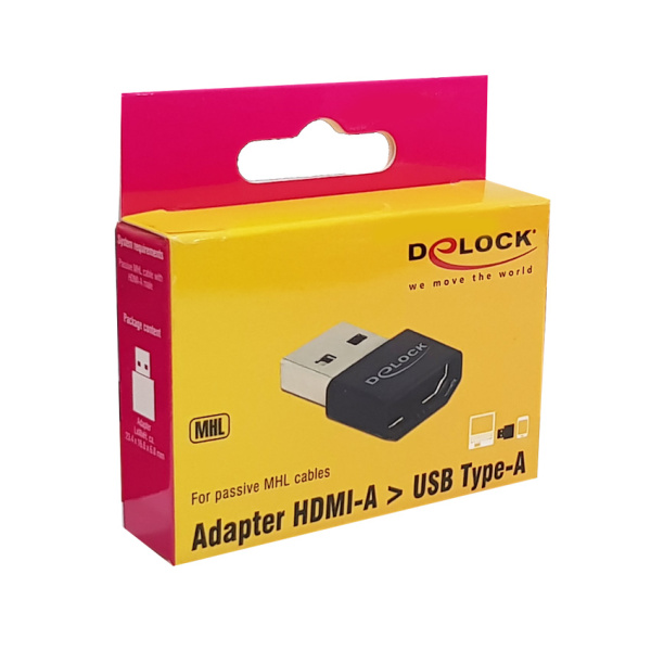 Alternative view of DELOCK αντάπτορας USB σε HDMI-A θηλυκό 65680, μαύρος