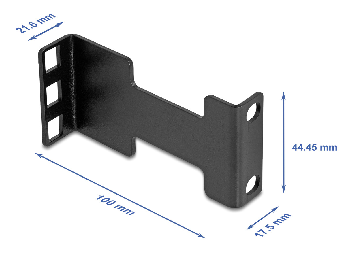 DELOCK αντάπτορας επέκτασης βάθους για rack 67272, έως 10cm, 1U, μαύρο - Image 3