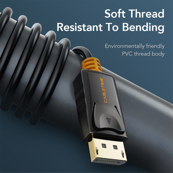 CABLETIME καλώδιο DisplayPort σε HDMI CT-AV585-02G, 1080p/60Hz, 1.8m, μαύρο - Image 2