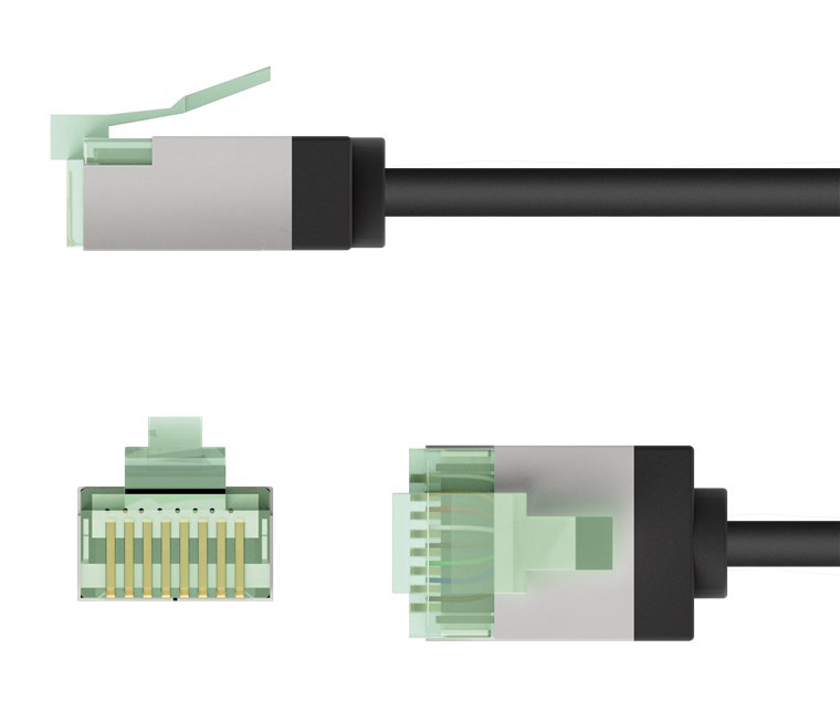 GOOBAY καλώδιο δικτύου 74354, CAT 8.1 U/FTP, ultra slim, copper, 40Gbps, 2m, μαύρο - Image 7