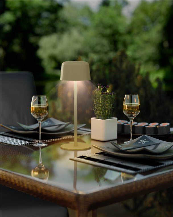 GOOBAY επιτραπέζιο φωτιστικό 77678, 3000K, dimmable, επαναφορτιζόμενο, μπεζ - Image 3