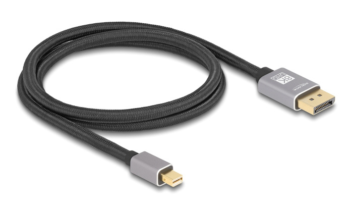 DELOCK καλώδιο mini DisplayPort σε DisplayPort 81091, 8K/60Hz, 32.4 Gbps, 1m, μαύρο - Image 2