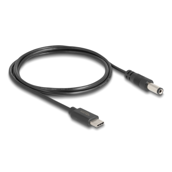 Alternative view of DELOCK καλώδιο USB-C σε DC 5.5 x 2.1mm 85397, 1m, μαύρο