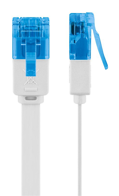 GOOBAY καλώδιο δικτύου 96314, CAT 6A U/UTP, flat, 500MHz, Copper, 1m, λευκό - Image 4