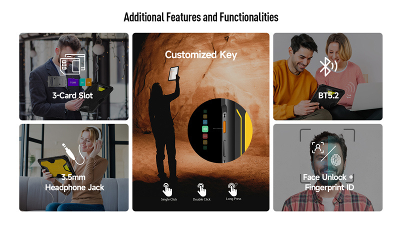 ULEFONE tablet Armor Pad 2, 11" 8/256GB, 18600mAh, IP68/IP69K, 4G, μαύρο - Image 7