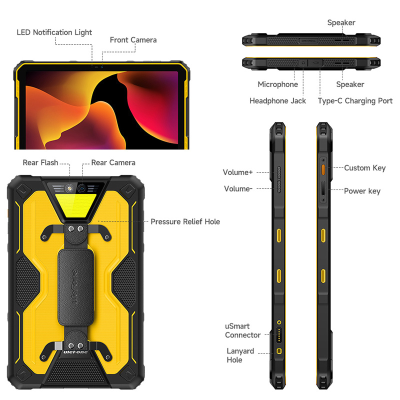 ULEFONE tablet Armor Pad 2, 11" 8/256GB, 18600mAh, IP68/IP69K, 4G, μαύρο - Image 8