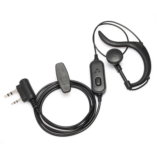 Alternative view of BAOFENG ακουστικό για πομποδέκτη BFG-EARPHONE, 2 pin, push to talk, 1.1m, μαύρο