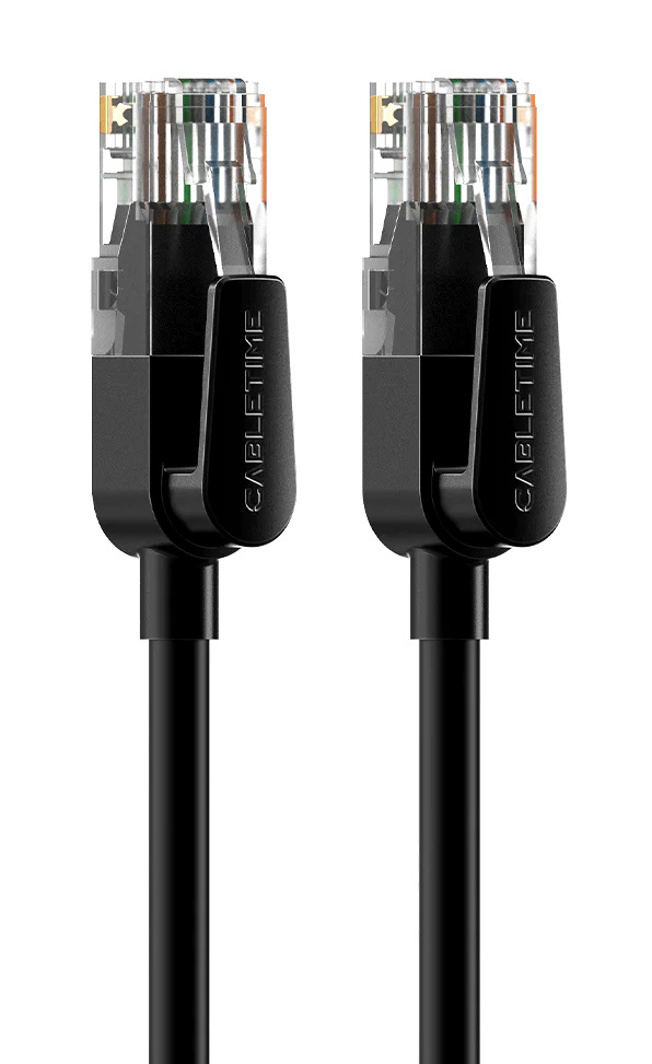 CABLETIME καλώδιο δικτύου CT-CAT6U, CAT 6 UTP, 250 MHz, CCA, 5m, μαύρο - Image 3