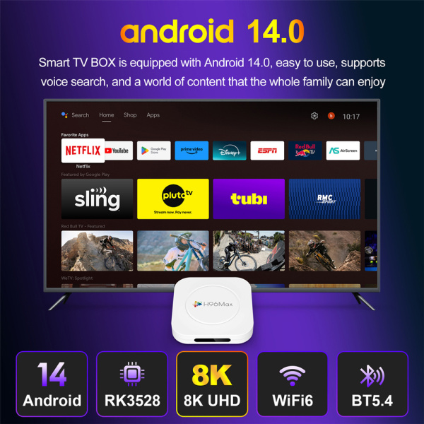 Alternative view of H96 MAX TV Box M1 Plus, 8K, 4/32GB, WiFi 6, Bluetooth, Android 14