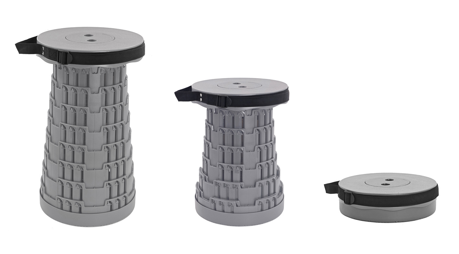 HOME USE πτυσσόμενο καρεκλάκι HUH-0231, αντοχή έως 250kg, 25.5x45cm, γκρι - Image 2