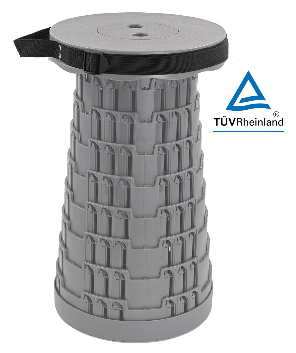 HOME USE πτυσσόμενο καρεκλάκι HUH-0231, αντοχή έως 250kg, 25.5x45cm, γκρι