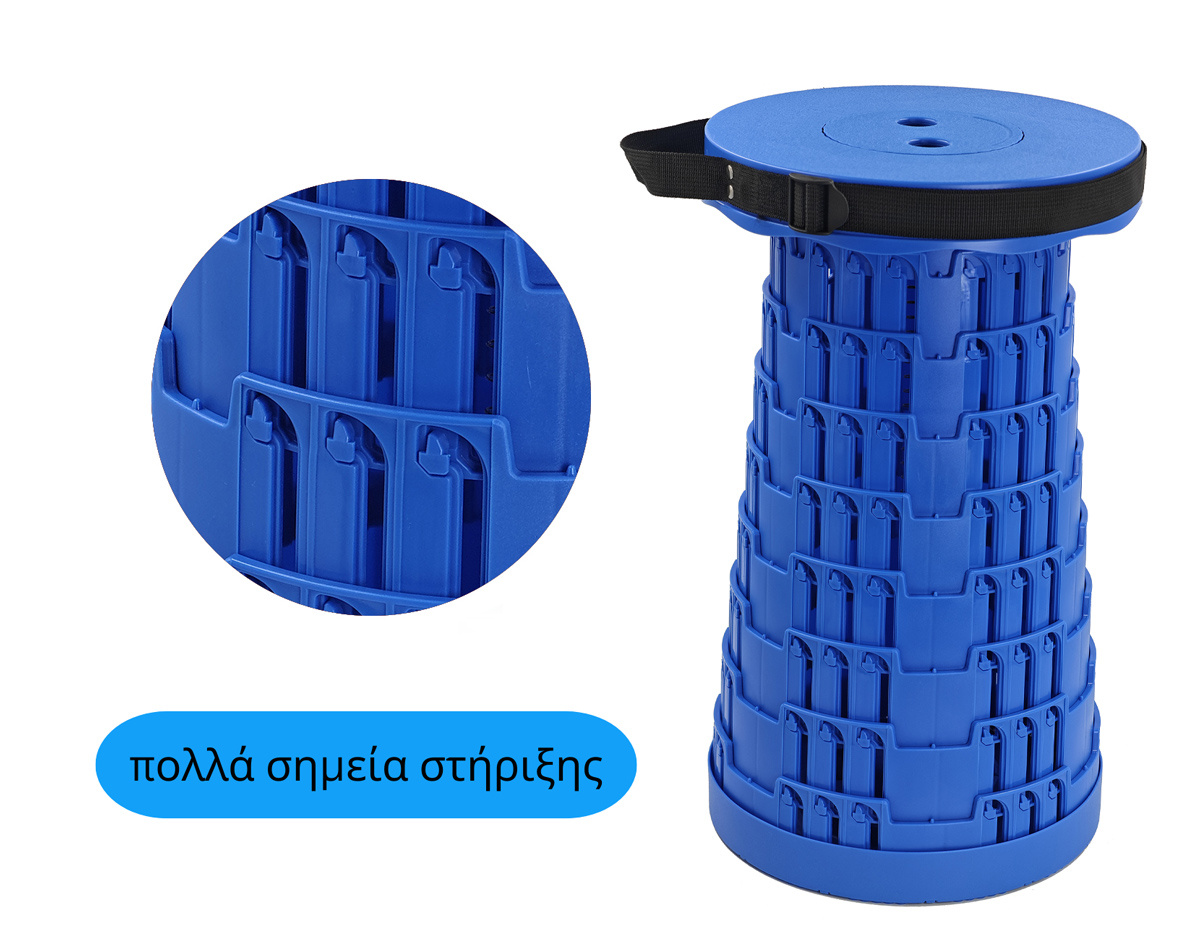 POWERTECH πτυσσόμενο καρεκλάκι HUH-0234, αντοχή έως 250kg, 25.5x45cm, μπλε - Image 5
