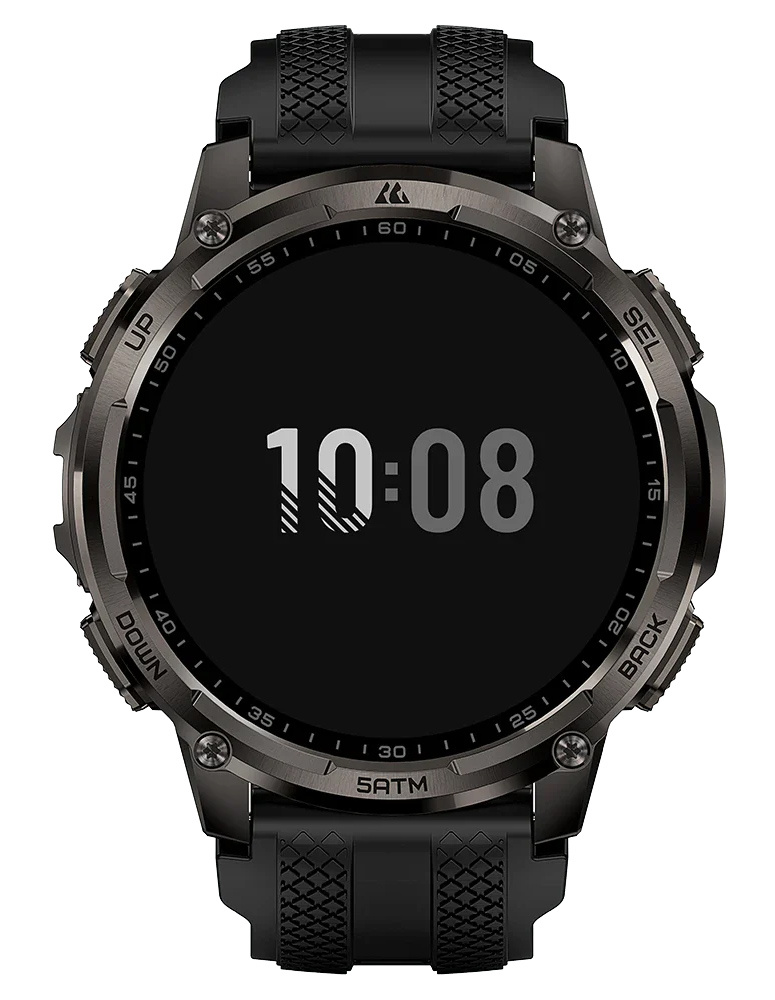 KOSPET smartwatch TANK T4C, heart rate, 1.5" AMOLED, GPS, 5 ATM & IP69K, με φακό, μαύρο - Image 3