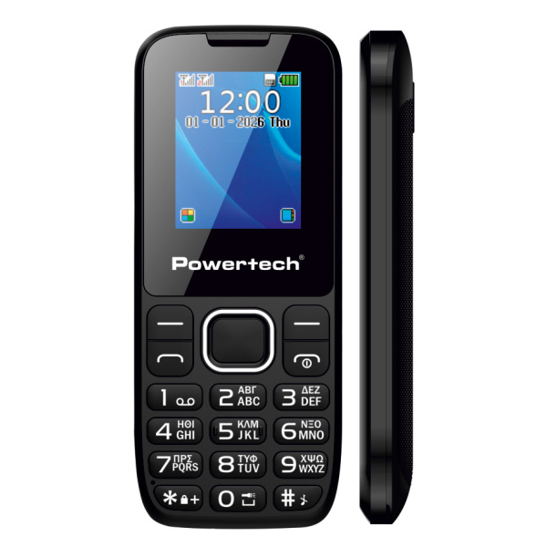 Alternative view of POWERTECH κινητό τηλέφωνο Milly Small III, 1.77", dual SIM, με κάμερα, μαύρο