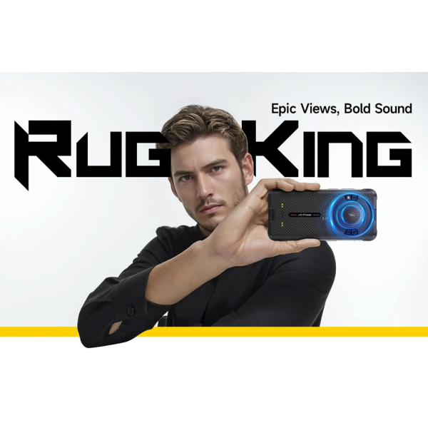 Alternative view of ULEFONE smartphone RugKing με ηχείο 3.5W, 5.99", 8/256GB, 9600mAh, IP68/IP69K, μαύρο