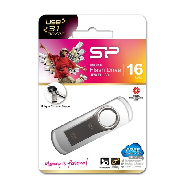 Alternative view of SILICON POWER USB Flash Drive Jewel 80, 16GB, USB 3.2, ασημί