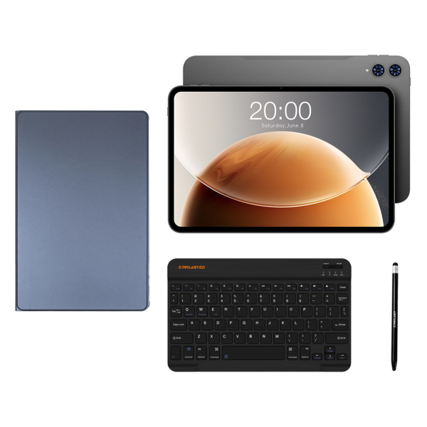 TECLAST tablet T65 με πληκτρολόγιο/στυλό αφής/θήκη, 13.4", 6/128GB, 4G, Android 15, 8000mAh, γκρι