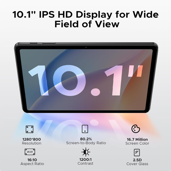 Alternative view of DOOGEE tablet Tab A9, 10.1", 3/64GB, Android 15, 6580mAh, μαύρο