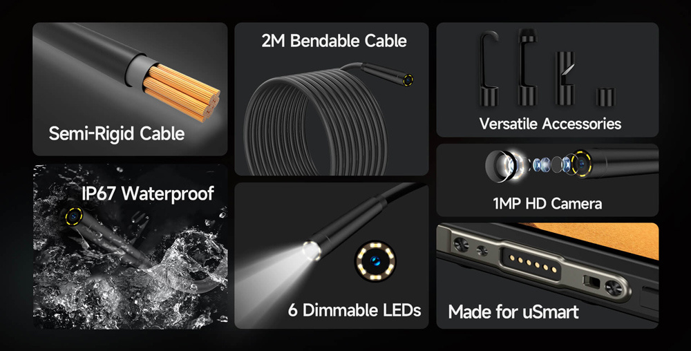 ULEFONE ενδοσκοπική κάμερα E01 για uSmart βύσμα, 1MP, IP67 - Image 4