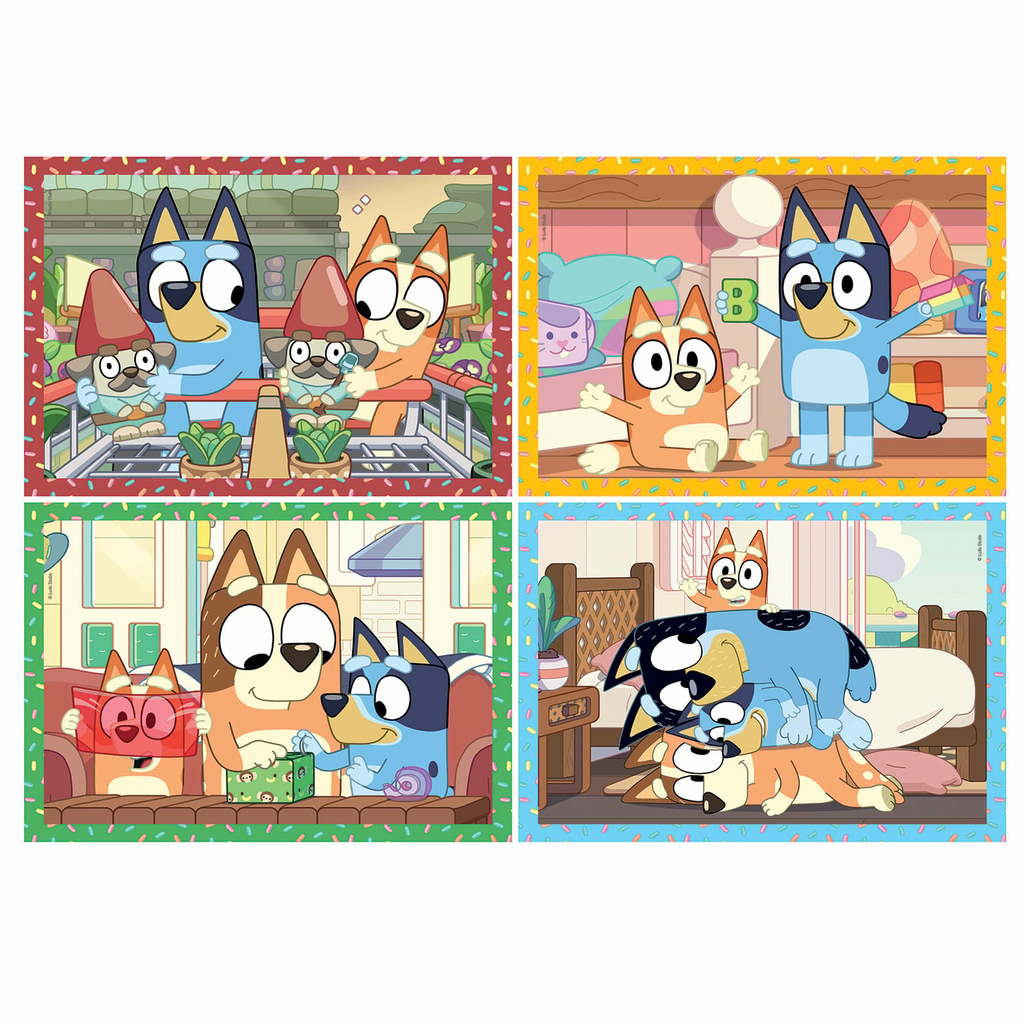 Clementoni Παιδικό Παζλ 4 in 1 Super Color Bluey 12-16-20-24 τμχ - Image 2