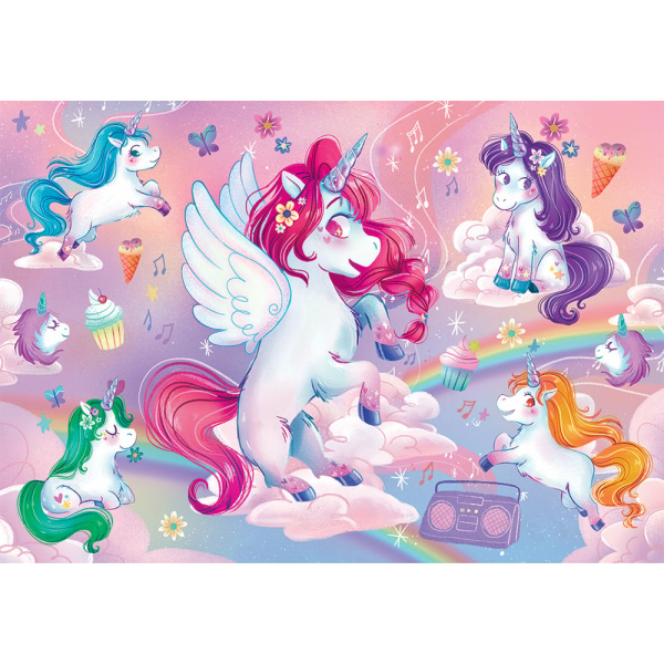 Alternative view of Clementoni Παιδικό Παζλ Maxi Super Color Jolly Unicorns 24 τμχ