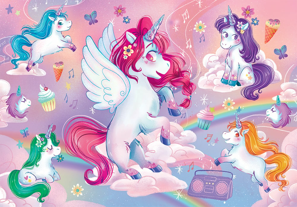 Clementoni Παιδικό Παζλ Maxi Super Color Jolly Unicorns 24 τμχ - Image 2