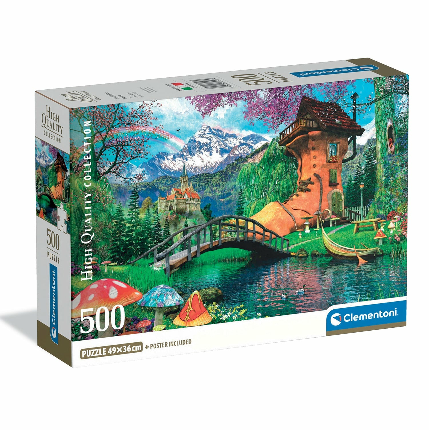 Clementoni Παζλ High Quality Collection Σπίτι Σε Σχήμα Παπουτσιού 500 τμχ - Compact Box - Image 5