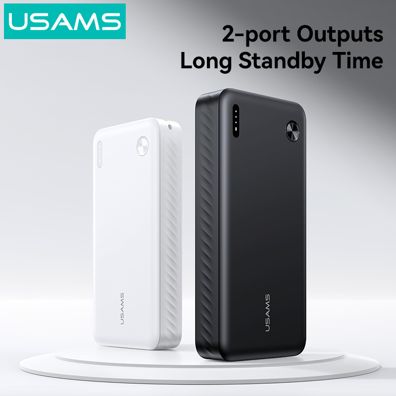 USAMS power bank CD254, 2x θύρες εξόδου, 20000mAh, 10W, μαύρο - Image 2