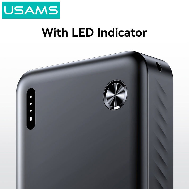 USAMS power bank CD254, 2x θύρες εξόδου, 20000mAh, 10W, μαύρο - Image 4