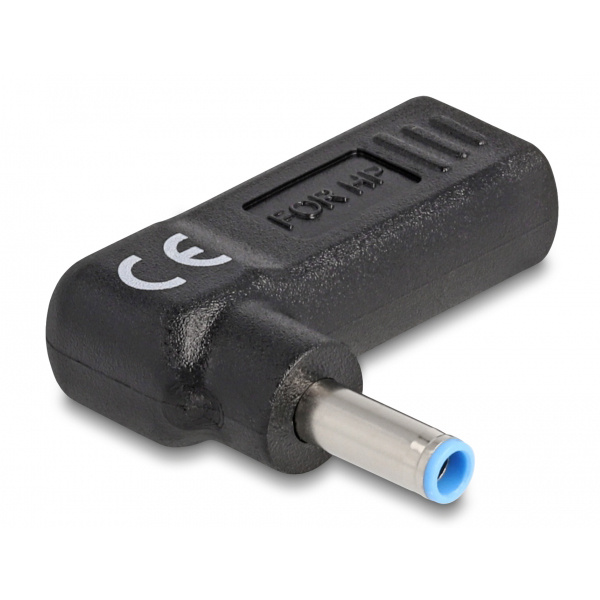 Alternative view of DELOCK αντάπτορας τροφοδοσίας laptop 60004, USB-C σε HP 4.5x3mm, μαύρος