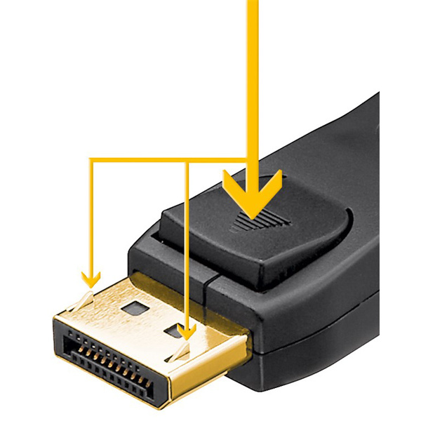 Alternative view of GOOBAY καλώδιο DisplayPort 61712, 4K/60Hz, 21.6 Gbps, 2m, μαύρο