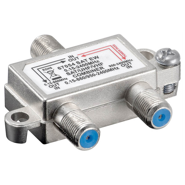 Alternative view of GOOBAY SAT-TV combiner 67054, 0.15 MHz - 2400MHz, 100dB