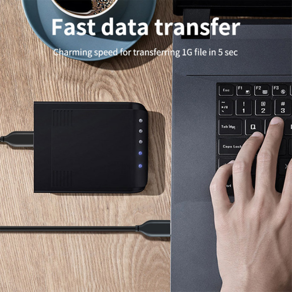 Alternative view of CABLETIME καλώδιο USB CT-C160-U3-AMAMN, 5 Gbps, 1m, μαύρο
