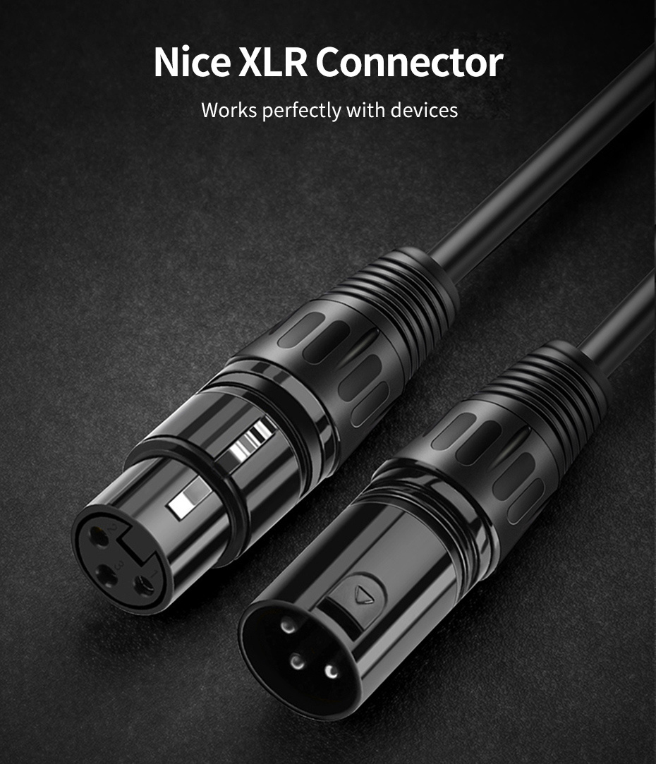 CABLETIME καλώδιο μικροφώνου XLR AV350-11B24, 3-pin, 24AWG, 10m, μαύρο - Image 2
